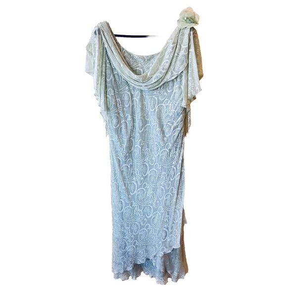 CAMERON BLAKE Mother of Bride Formal SILK Chiffon Gown...
